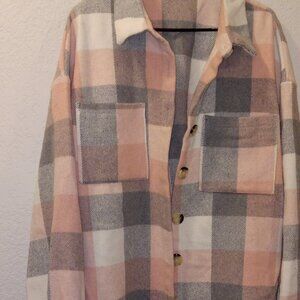 Women's thick flannel coat